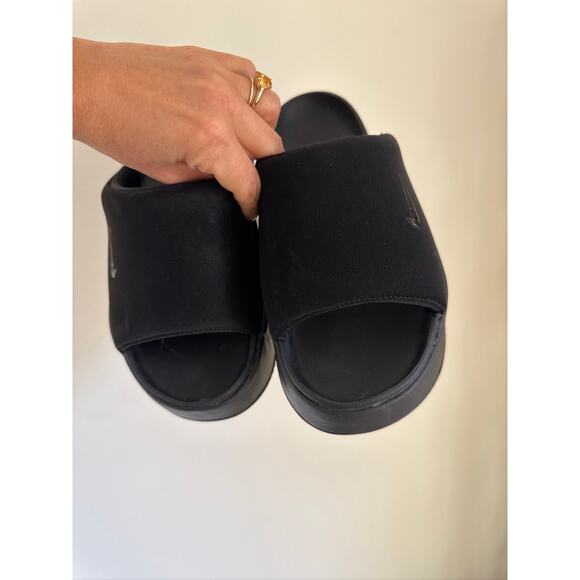 Nike Calm Elevation Platform Slide Sandals US 8 Black - Picture 3 of 7